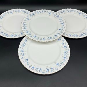 Royal Albert Memory Lane 8" Salad Plates(Set of 4) Bone China England